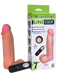 Фаллическая насадка Харнесс UNICOCK 7  с вибрацией - 19 см. - LOVETOY (А-Полимер) - купить с доставкой в Липецке