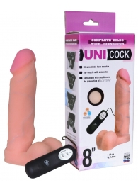 Фаллическая насадка Харнесс UNICOCK 8  с вибрацией - 20 см. - LOVETOY (А-Полимер) - купить с доставкой в Липецке