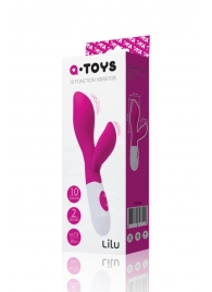 Ярко-розовый вибратор Lilu с клиторальным стимулятором - 20 см. - A-toys купить в Липецке с доставкой в Orgasmix.ru Ярко-розовый вибратор Lilu с клиторальным стимулятором - 20 см. - A-toys