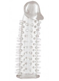 Прозрачная насадка на половой член с закрытой головкой и шипами - 12,5 см. - ToyFa - в Липецке купить с доставкой