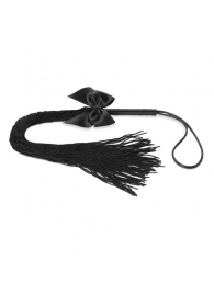 Чёрная плётка Lilly Whip Bijoux - Bijoux Indiscrets - купить с доставкой в Липецке