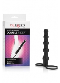 Насадка на пенис для двойного проникновения Silicone Beaded Double Rider - 14 см. - California Exotic Novelties - в Липецке купить с доставкой