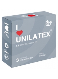 Презервативы с рёбрами Unilatex Ribbed - 3 шт. - Unilatex - купить с доставкой в Липецке