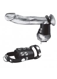 Кольцо на член и мошонку Cock Ring With 2  Ball Stretcher And Optional Weight Ring - BlueLine - в Липецке купить с доставкой