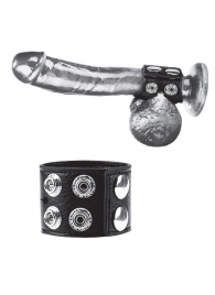 Ремень на член и мошонку 1.5  Cock Ring With Ball Strap - BlueLine - купить с доставкой в Липецке