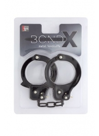 Чёрные наручники из листового металла BONDX METAL CUFFS BLACK - Dream Toys - купить с доставкой в Липецке