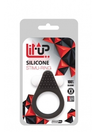 Чёрное эрекционное кольцо LIT-UP SILICONE STIMU RING 1 BLACK - Dream Toys - в Липецке купить с доставкой