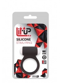 Чёрное эрекционное виброкольцо LIT-UP SILICONE STIMU RING 3 BLACK - Dream Toys - в Липецке купить с доставкой