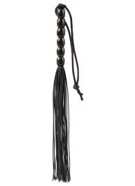 Чёрная мини-плеть из резины Rubber Mini Whip - 22 см. - Blush Novelties - купить с доставкой в Липецке