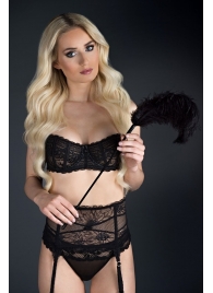 Стек с большим чёрным пером Large Feather Tickler - 65 см. - Blush Novelties - купить с доставкой в Липецке