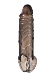 Дымчатая фаллическая насадка с подхватом и закрытой головкой - 16,2 см. - ToyFa - в Липецке купить с доставкой