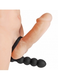 Насадка для двойного проникновения Double Fun Cock Ring with Double Penetration Vibe - XR Brands - в Липецке купить с доставкой