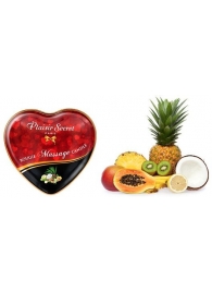 Массажная свеча с ароматом экзотических фруктов Bougie Massage Candle - 35 мл. - Plaisir Secret - купить с доставкой в Липецке