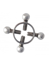 Серебристые зажимы для сосков на винтах - ToyFa - купить с доставкой в Липецке