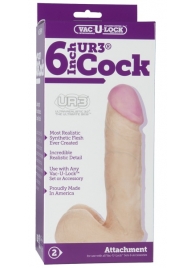 Ультра реалистичная насадка Vac-U-Lock  6  ULTRASKYN Cock - 17,3 см. - Doc Johnson - купить с доставкой в Липецке