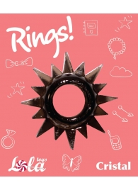 Чёрное эрекционное кольцо Rings Cristal - Lola Games - в Липецке купить с доставкой