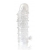 Закрытая прозрачная рельефная насадка Crystal sleeve - 13 см. - Erowoman-Eroman - в Липецке купить с доставкой