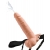 Телесный полый страпон с имитацией эякуляции 7.5  Hollow Squirting Strap-On with Balls Flesh - 21,6 см. - Pipedream - купить с доставкой в Липецке