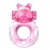 Розовое эрекционное виброкольцо на пенис Pink Bear - Baile - в Липецке купить с доставкой