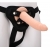 Телесный страпон на черных трусиках STRAP ON REAL DILDO - 20 см. - Dream Toys - купить с доставкой в Липецке