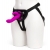 Лиловый страпон Rechargeable Vibrating Strap-On Harness Set - 17,6 см. - Happy Rabbit - купить с доставкой в Липецке