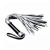 Серебристая плетка Struggle My Flogger с черной ручкой - 45 см. - Lovetoy - купить с доставкой в Липецке