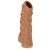 Телесная насадка с венками и открытой головкой Nude Sleeve M - 12 см. - KOKOS - в Липецке купить с доставкой