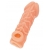 Телесная закрытая насадка с венками Cock Sleeve Size M - 15,6 см. - KOKOS - в Липецке купить с доставкой