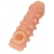 Телесная закрытая насадка с шариками Cock Sleeve Size M - 15,6 см. - KOKOS - в Липецке купить с доставкой