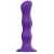 Фиолетовая насадка Strap-On-Me Dildo Geisha Balls size M - Strap-on-me - купить с доставкой в Липецке