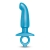 Голубая анальная пробка для массажа простаты Hither Silicone Prostate Plug - 14,3 см. - b-Vibe - в Липецке купить с доставкой