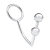 Кольцо на пенис с анальным стимулятором Two Bead Stainless Steel Anal Hook   Cock Ring - BlueLine - в Липецке купить с доставкой