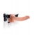 Телесный полый страпон с вибрацией Vibrating Hollow Strap-On with Balls - 24 см. - Pipedream - купить с доставкой в Липецке