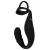 Черное эрекционное кольцо со стимуляцией промежности и анальной пробкой Cock Ring with RC Prostate Plug - Orion - в Липецке купить с доставкой