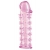 Гелевая розовая насадка на фаллос с шипами - 12 см. - Toyfa Basic - в Липецке купить с доставкой