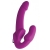 Ярко-розовый безремневой вибрострапон Evoke Vibrating Strapless Silicone Strap-on Dildo - XR Brands - купить с доставкой в Липецке