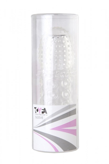 Прозрачная закрытая гелевая насадка - 13,5 см. - Toyfa Basic - в Липецке купить с доставкой