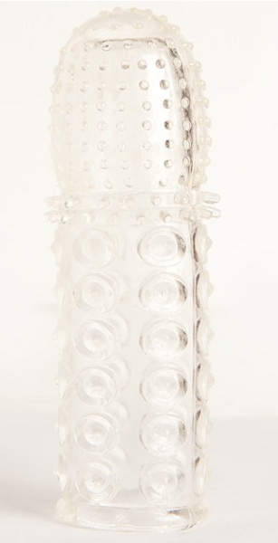 Прозрачная закрытая гелевая насадка - 13,5 см. - Toyfa Basic - в Липецке купить с доставкой