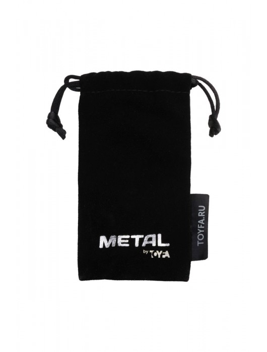 Серебристая коническая анальная пробка с красным кристаллом - 8 см. - ToyFa - купить с доставкой в Липецке