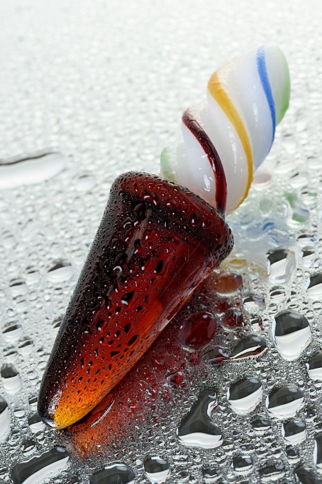 Коническая стеклянная анальная втулка Sexus Glass - 16 см. - Sexus