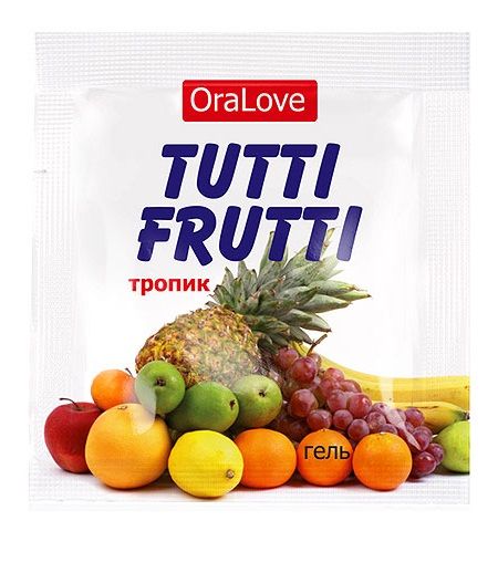 Пробник гель-смазки Tutti-frutti со вкусом тропических фруктов - 4 гр. - Биоритм - купить с доставкой в Липецке