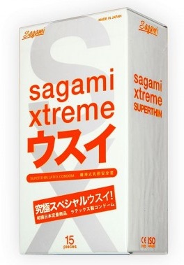 Ультратонкие презервативы Sagami Xtreme SUPERTHIN - 15 шт. - Sagami - купить с доставкой в Липецке