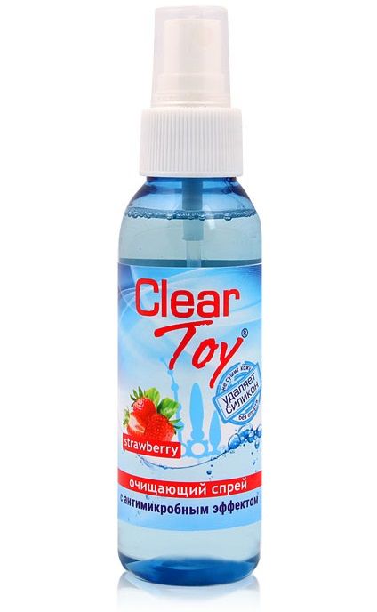 Очищающий спрей для игрушек CLEAR TOY Strawberry - 100 мл. - Биоритм - купить с доставкой в Липецке