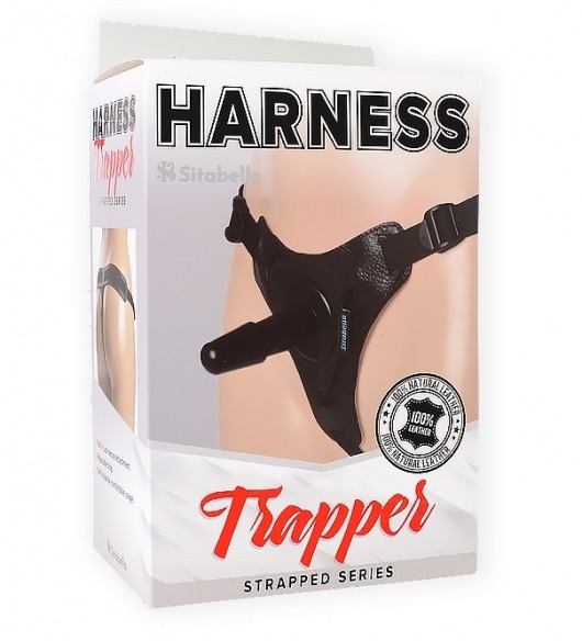 Чёрные трусики с плугом HARNESS Trapper - размер M-XL - Sitabella - купить с доставкой в Липецке