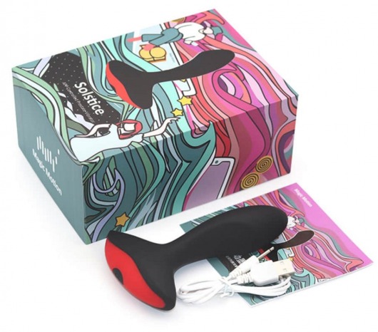 Чёрный массажер простаты Solstice - Magic Motion - в Липецке купить с доставкой