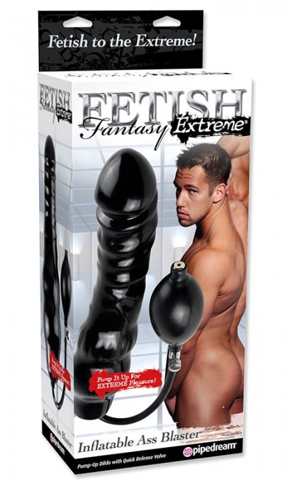 Фаллоимитатор с функцией подкачки Inflatable Ass Blaster - 23 см. - Pipedream