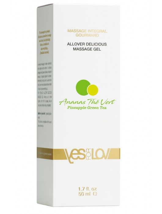 Универсальный массажный гель 3-в-1 Allover Delicious с ароматом ананаса и зеленого чая - 50 мл. - YESforLOV - купить с доставкой в Липецке
