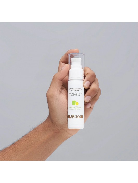 Универсальный массажный гель 3-в-1 Allover Delicious с ароматом ананаса и зеленого чая - 50 мл. - YESforLOV - купить с доставкой в Липецке