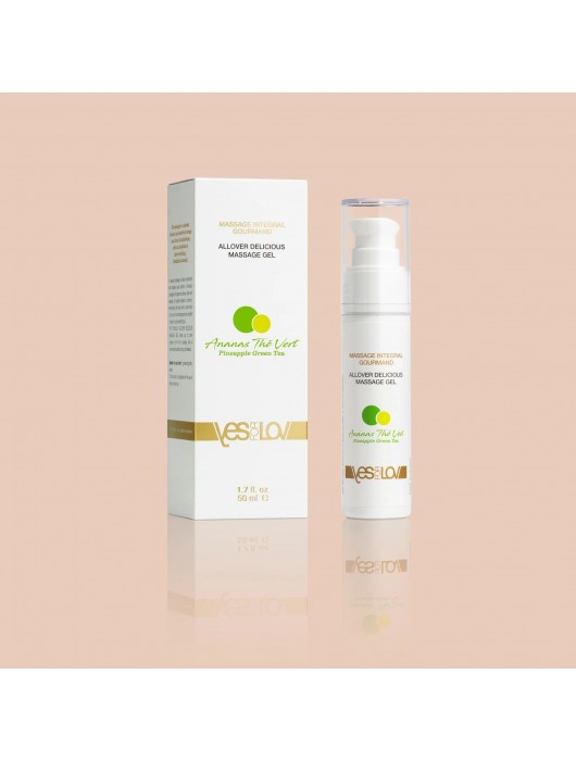 Универсальный массажный гель 3-в-1 Allover Delicious с ароматом ананаса и зеленого чая - 50 мл. - YESforLOV - купить с доставкой в Липецке