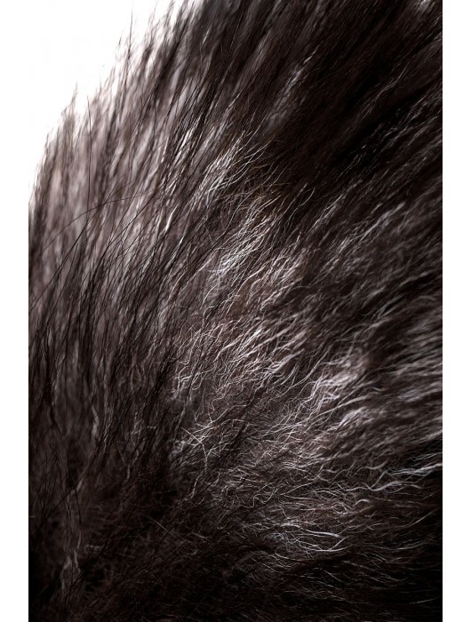 Серебристая металлическая анальная втулка с хвостом чернобурой лисы - размер S - ToyFa - купить с доставкой в Липецке